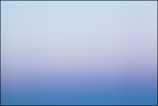 Abstract color field photograph of the sky at dusk in Allen County, Indiana. Number one of nine.
