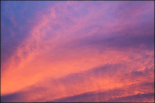 Abstract image of the sky at sunset on the Fourth of July 2017 in Fort Wayne, Indiana.