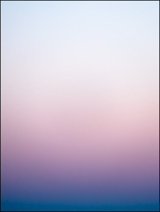 An abstract color field photograph of the sky at sunset. This is the second of two looking southeast from US-33 on the northwest side of Fort Wayne, Indiana.
