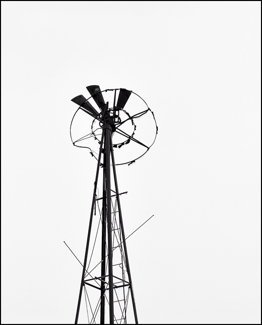 A rusty old broken windmill on an abandoned farm in Allen County, Indiana.