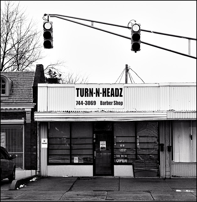 Turn-N-Headz Barber Shop on South Calhoun Street in Fort Wayne, Indiana.