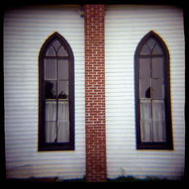 Church In The Prairie Grove Cemetery (Toy Camera) #1