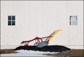 Old Horse-Drawn Plow At A Wells County Farm