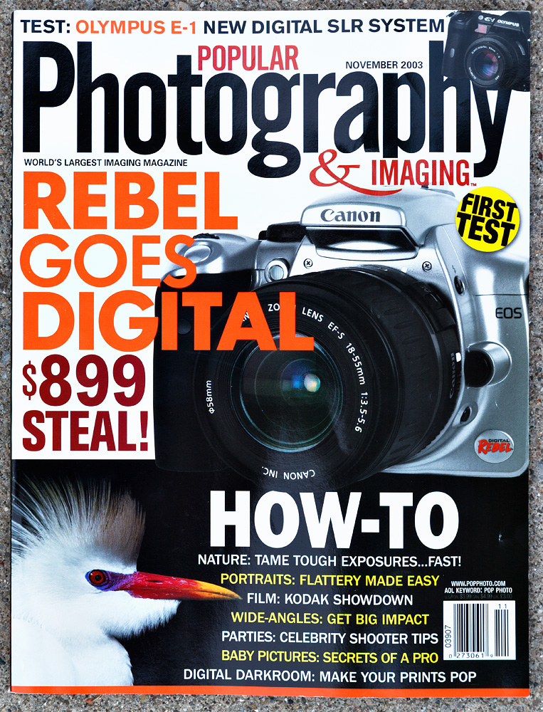 The cover of the November 2003 issue of Popular Photography.