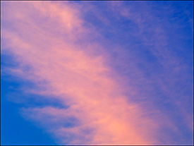 Abstract photographs of clouds in the sky right before sunset on a May evening in Indiana.