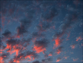 Abstract photographs of the sky at sunset on an August evening in Churubusco, Indiana.